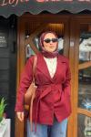 Mono Ceket Bordo